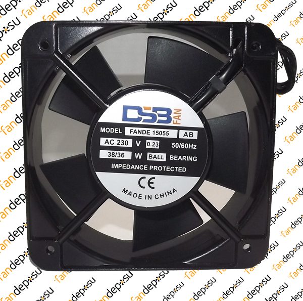 FANDE-15055 150x150x55mm 230V AC METAL KASA PLASTİK KANAT FAN