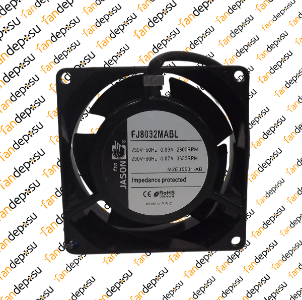 JASON FAN FJ8032MAB  80x80x32mm  230V AC KABLOLU METAL KASA METAL KANAT RULMANLI FAN