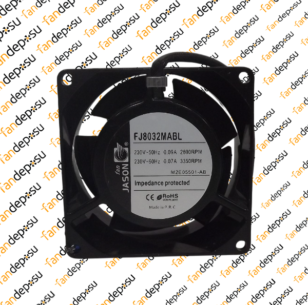 JASON FAN FJ8032MAB  80x80x32mm  230V AC KABLOLU METAL KASA METAL KANAT RULMANLI FAN