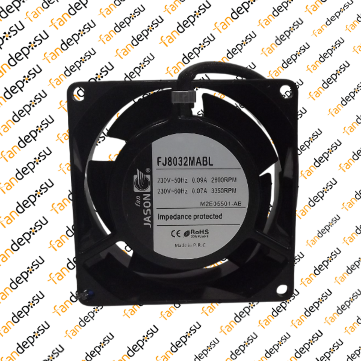 JASON FAN FJ8032MAB  80x80x32mm  230V AC KABLOLU METAL KASA METAL KANAT RULMANLI FAN
