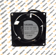JASON FAN FJ8032MAB  80x80x32mm  230V AC KABLOLU METAL KASA METAL KANAT RULMANLI FAN