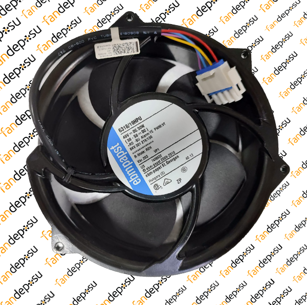 EBMPAPST 6318/19HPU  48V DC  172x172x51mm  METAL KASA PLASTİK KANAT 4 KABLOLU FAN
