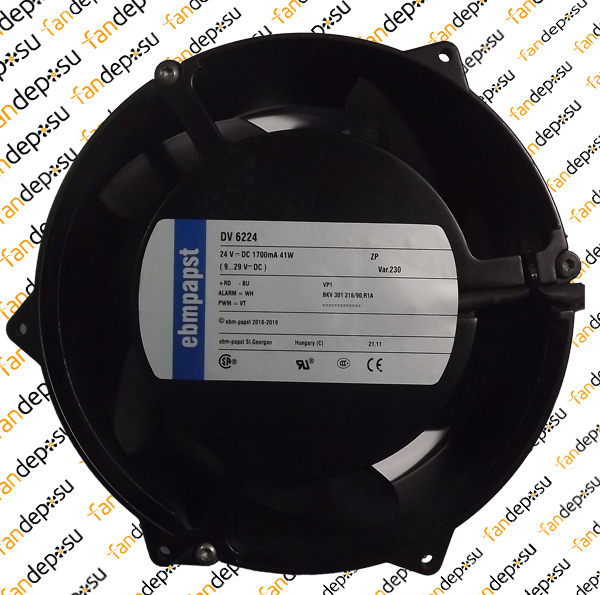 EBMPAPST DV6224  172x172x51mm  24V DC METAL KASA PLASTİK KANAT FAN