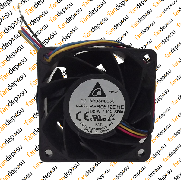 DELTA PFR0612DHE   60x60x38mm 12V DC 2.40A  PLASTİK KASA PLASTİK KANAT FAN