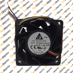 DELTA PFR0612DHE   60x60x38mm 12V DC 2.40A  PLASTİK KASA PLASTİK KANAT FAN
