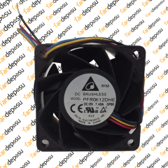 DELTA PFR0612DHE   60x60x38mm 12V DC 2.40A  PLASTİK KASA PLASTİK KANAT FAN