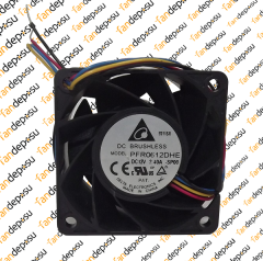 DELTA PFR0612DHE   60x60x38mm 12V DC 2.40A  PLASTİK KASA PLASTİK KANAT FAN