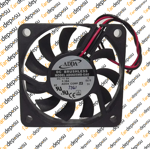 ADDA AD0605MB-GA0  60x60x10mm  5V DC 0.38A  PLASTİK KASA PLASTİK KANAT FAN