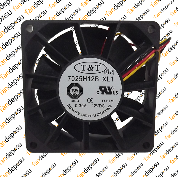 ORION 7025H12BXL1  70x70x25mm  12V DC  0.30A  PLASTİK KASA PLASTİK KANAT FAN