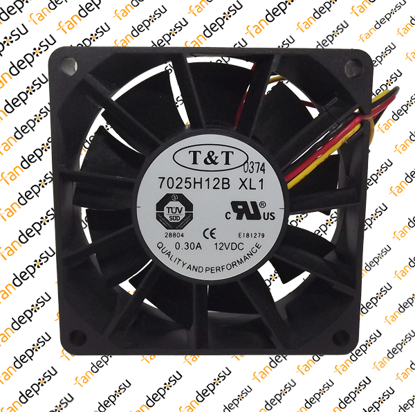 ORION 7025H12BXL1  70x70x25mm  12V DC  0.30A  PLASTİK KASA PLASTİK KANAT FAN
