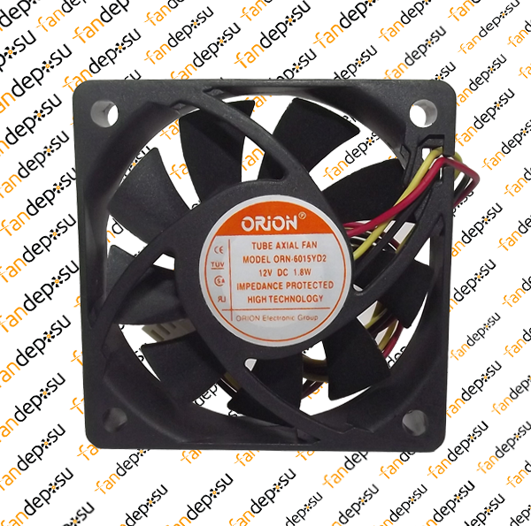 ORION ORN-6015YD2  60x60x15mm  12V DC 1.8W PLASTİK KASA PLASTİK KANAT FAN