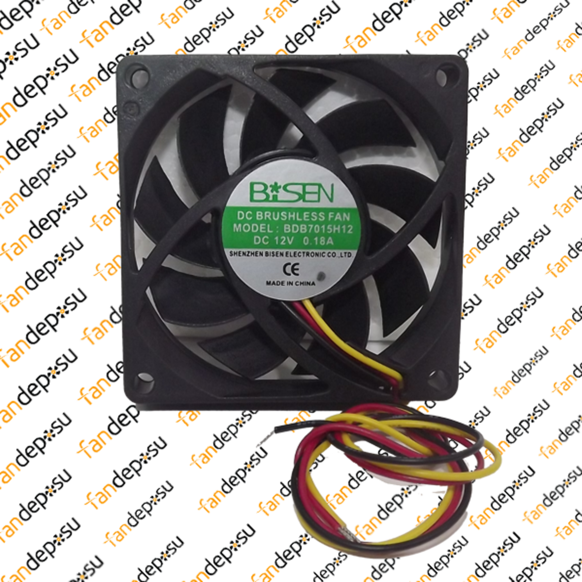 BİSEN BDB7015H12  70x70x15mm  12V DC 0.18A  PLASTİK KASA PLASTİK KANAT FAN