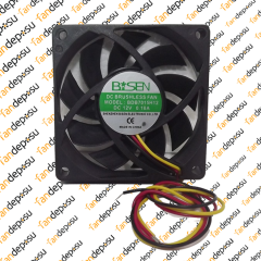 BİSEN BDB7015H12  70x70x15mm  12V DC 0.18A  PLASTİK KASA PLASTİK KANAT FAN