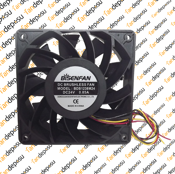 BİSEN BDB1238M24  120x120x38mm  24V DC 0.85A  PLASTİK KASA PLASTİK KANAT FAN