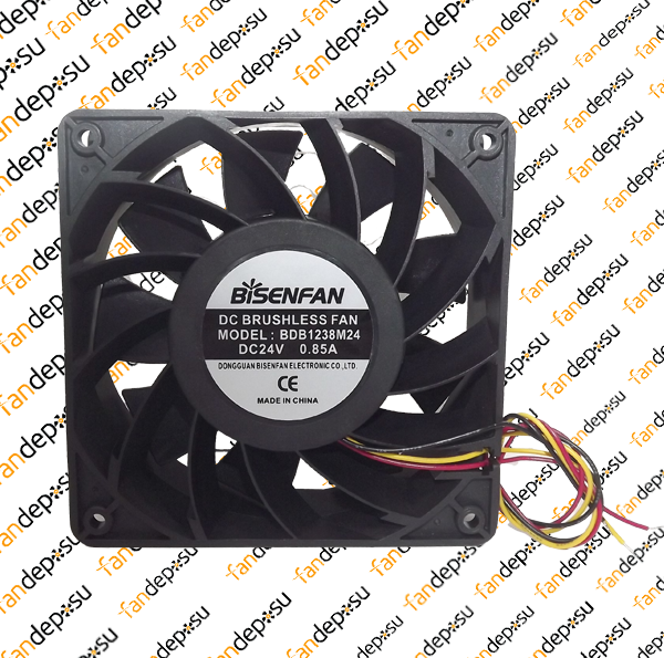 BİSEN BDB1238M24  120x120x38mm  24V DC 0.85A  PLASTİK KASA PLASTİK KANAT FAN