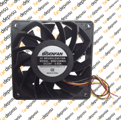 BİSEN BDB1238M24  120x120x38mm  24V DC 0.85A  PLASTİK KASA PLASTİK KANAT FAN