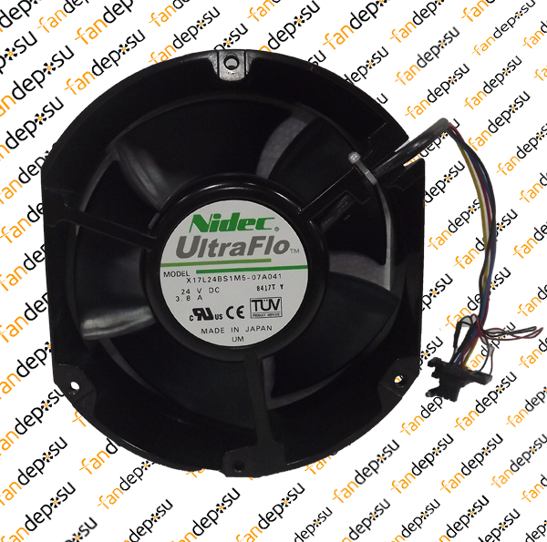 NİDEC X17L24BS1M5-07A041    172x150x51mm  24V DC 3.8A  METAL KASA PLASTİK KANAT FAN