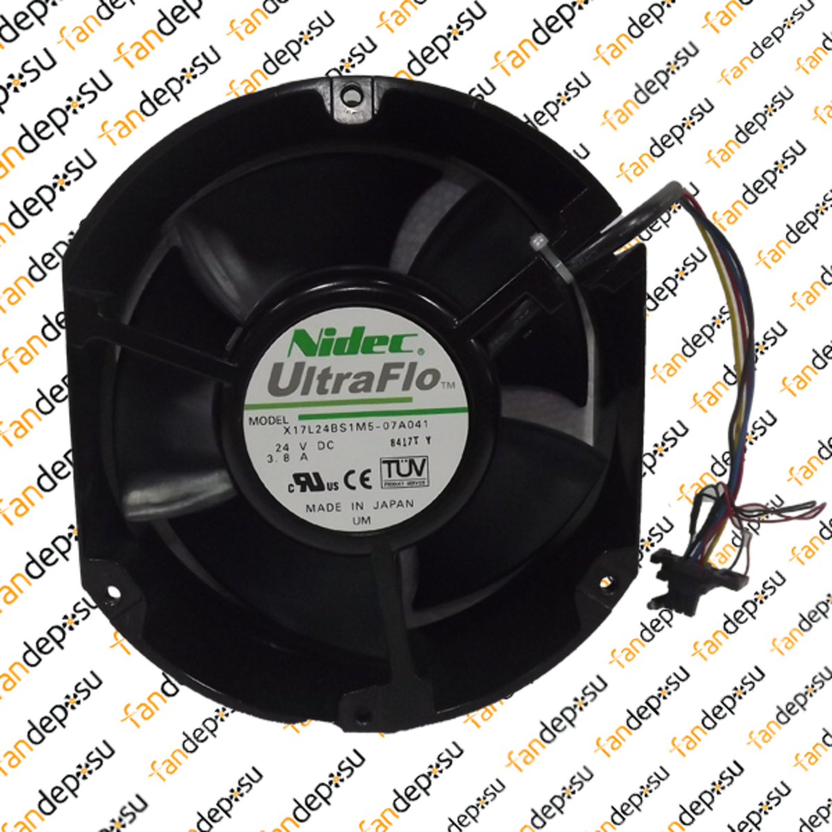 NİDEC X17L24BS1M5-07A041    172x150x51mm  24V DC 3.8A  METAL KASA PLASTİK KANAT FAN