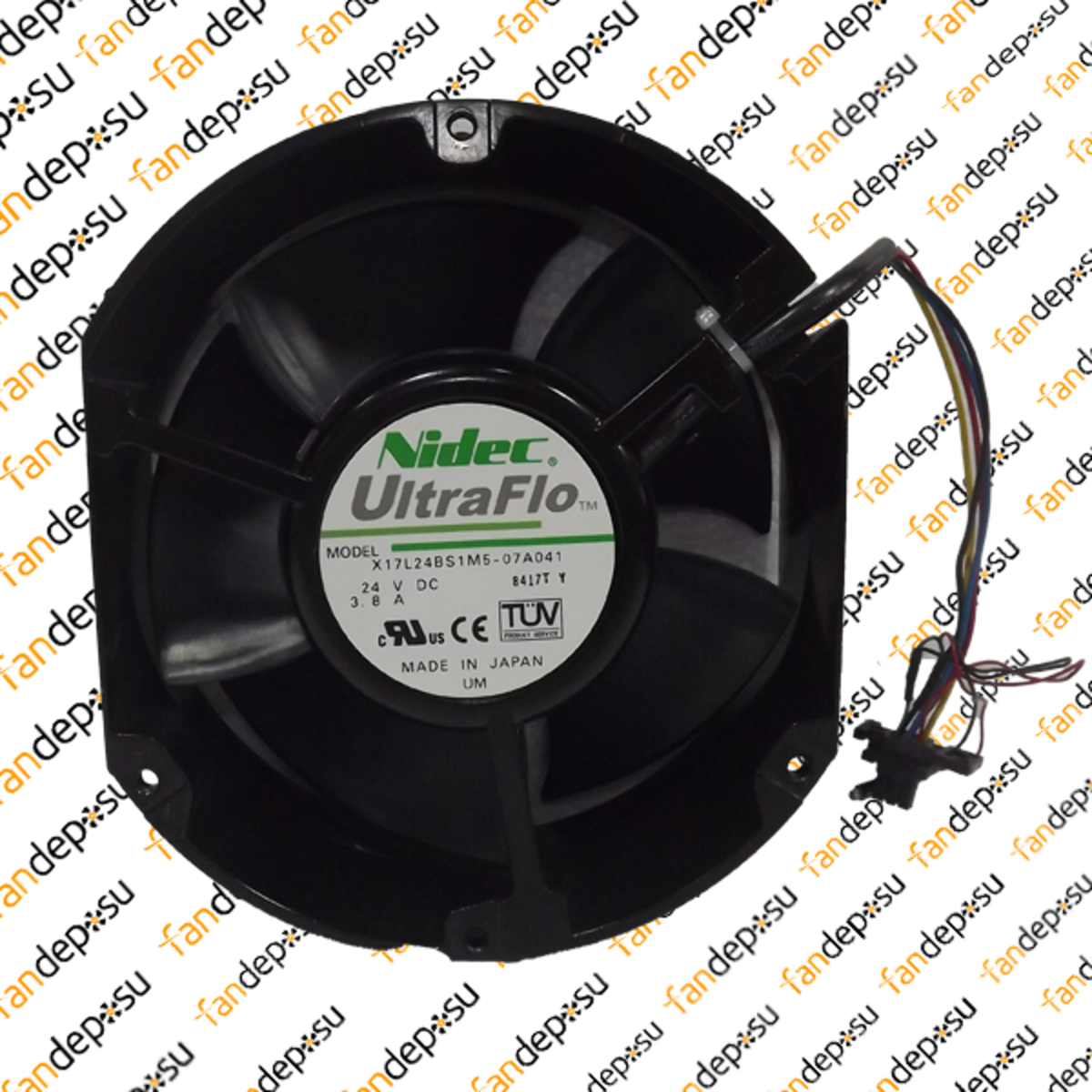NİDEC X17L24BS1M5-07A041    172x150x51mm  24V DC 3.8A  METAL KASA PLASTİK KANAT FAN