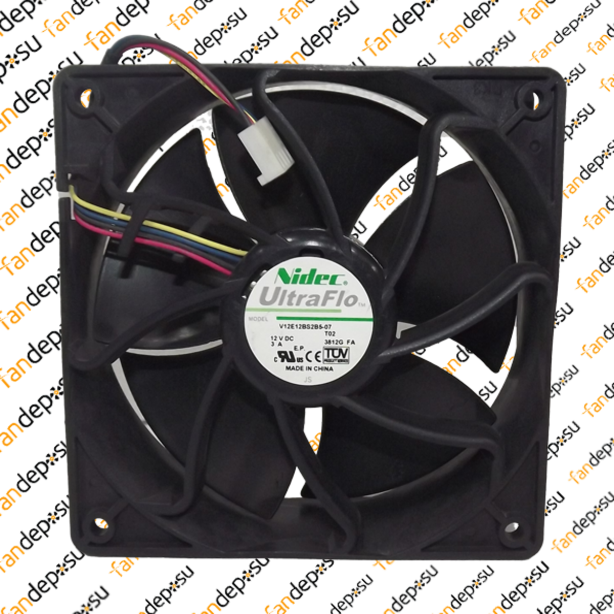 NİDEC V12E12BS2B5-07   120x120x38mm  12V DC 3A  PLASTİK KASA PLASTİK KANAT FAN