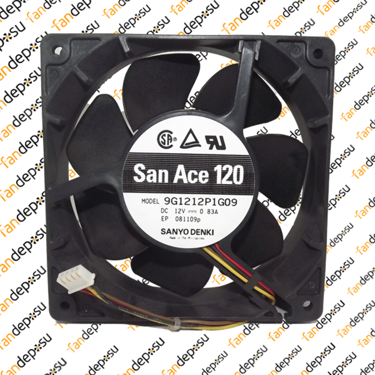 SANYO DENKİ SAN ACE 9G1212P1G09  120x120x38mm  12V DC  0.83A  PLASTİK KASA PLASTİK KANAT FAN