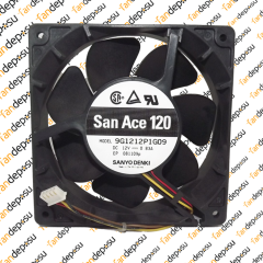 SANYO DENKİ SAN ACE 9G1212P1G09  120x120x38mm  12V DC  0.83A  PLASTİK KASA PLASTİK KANAT FAN