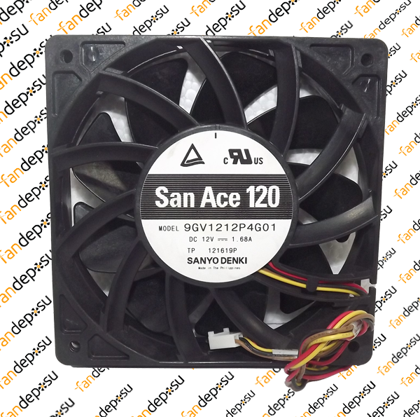 SANYO DENKİ SAN ACE 9GV1212P4G01   120x120x25mm  12V DC  1.68A  PLASTİK KASA PLASTİK KANAT FAN