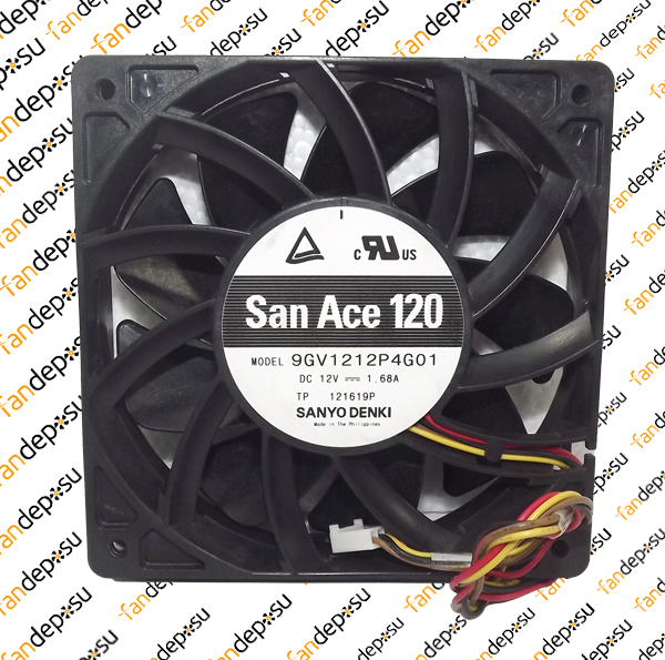 SANYO DENKİ SAN ACE 9GV1212P4G01   120x120x25mm  12V DC  1.68A  PLASTİK KASA PLASTİK KANAT FAN