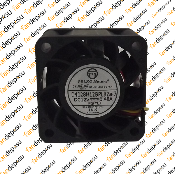 PELKO D4028H12BPLB2a-7 40x40x28mm 12V DC 0.48A PLASTİK KASA PLASTİK KANAT FAN