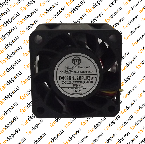 PELKO D4028H12BPLB2a-7 40x40x28mm 12V DC 0.48A PLASTİK KASA PLASTİK KANAT FAN