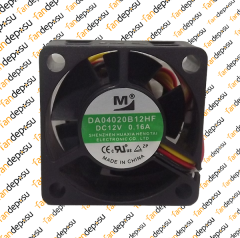 M FAN DA04020B12HF  40x40x20mm 12V DC 0.16A PLASTİK KASA PLASTİK KANAT FAN