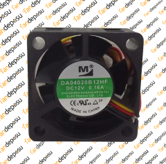 M FAN DA04020B12HF  40x40x20mm 12V DC 0.16A PLASTİK KASA PLASTİK KANAT FAN