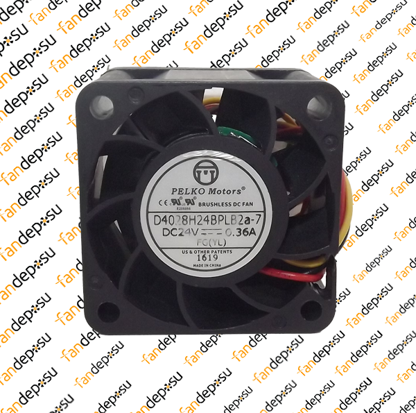 PELKO D4028H24BPLB2a-7 40x40x28mm 24V DC 0.36A PLASTİK KASA PLASTİK KANAT FAN