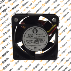 PELKO D4015Y24BPLB2a-5  40x40x15mm  24V DC 0.17A PLASTİK KASA PLASTİK KANAT FAN