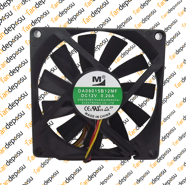 M FAN DA08015B12MF  80x80x15mm 12V DC 0.20A PLASTİK KASA PLASTİK KANAT FAN