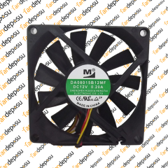 M FAN DA08015B12MF  80x80x15mm 12V DC 0.20A PLASTİK KASA PLASTİK KANAT FAN