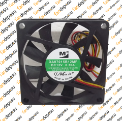 M FAN DA07015B12MF  70x70x15mm 12V DC 0.30A PLASTİK KASA PLASTİK KANAT FAN