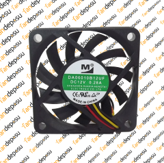 M FAN DA06010B12UF  60x60x10mm 12V DC 0.28A PLASTİK KASA PLASTİK KANAT FAN