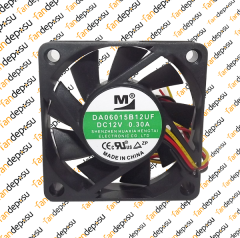 M FAN DA06015B12UF 60x60x15mm 12V DC 0.30A PLASTİK KASA PLASTİK KANAT FAN