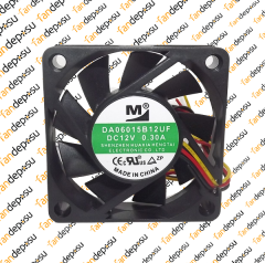 M FAN DA06015B12UF 60x60x15mm 12V DC 0.30A PLASTİK KASA PLASTİK KANAT FAN