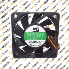 M FAN DA06015B12UF 60x60x15mm 12V DC 0.30A PLASTİK KASA PLASTİK KANAT FAN