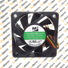 M FAN DA06015B12UF 60x60x15mm 12V DC 0.30A PLASTİK KASA PLASTİK KANAT FAN