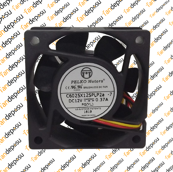 PELKO C6025X12SPLP2a-7  60x60x25mm 12V DC 0.37A PLASTİK KASA PLASTİK KANAT FAN