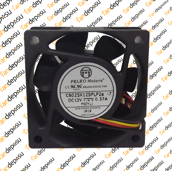 PELKO C6025X12SPLP2a-7  60x60x25mm 12V DC 0.37A PLASTİK KASA PLASTİK KANAT FAN