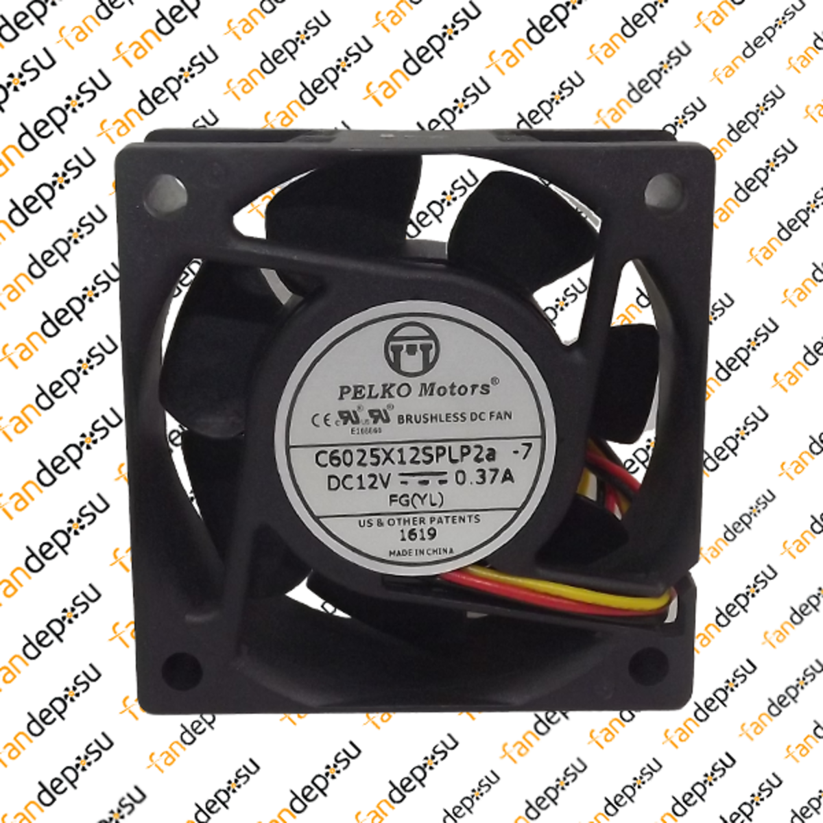 PELKO C6025X12SPLP2a-7  60x60x25mm 12V DC 0.37A PLASTİK KASA PLASTİK KANAT FAN