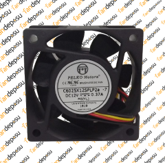 PELKO C6025X12SPLP2a-7  60x60x25mm 12V DC 0.37A PLASTİK KASA PLASTİK KANAT FAN