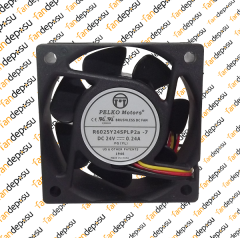PELKO R6025Y24SPLP2a-7  60x60x25mm 24V DC 0.24A PLASTİK KASA PLASTİK KANAT FAN