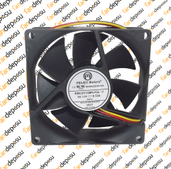 PELKO R8025Y12BPLP2a-7  80x80x25mm  12V DC 0.52A  PLASİK KASA PLASTİK KANAT FAN