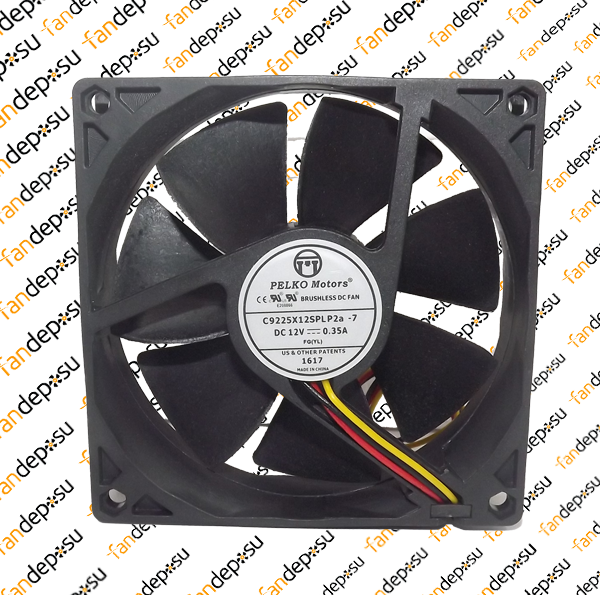 PELKO C9225X12SPLP2a-7  92x92x25mm  12VDC 0.35A PLASTİK KASA PLASTİK KANAT FAN