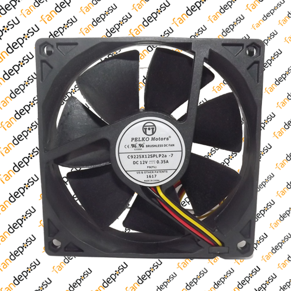 PELKO C9225X12SPLP2a-7  92x92x25mm  12VDC 0.35A PLASTİK KASA PLASTİK KANAT FAN